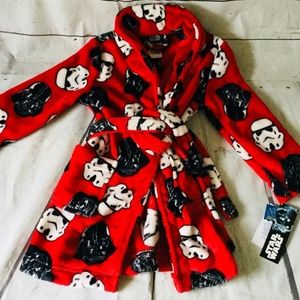 STAR WARS BOYS PLUSH ROBE FLEECE LOUNGE SIZE 4